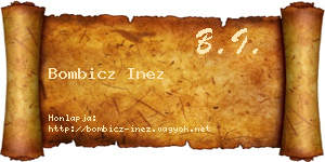 Bombicz Inez névjegykártya